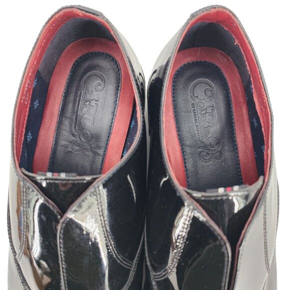 Carlos Santana Men 10 Black Patent Leather Dress Shoe Loafers Formal Tuxedo Prom main image 5
